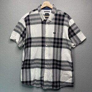 RVCA Brookfield Short Sleeve White Shirt for Men XL